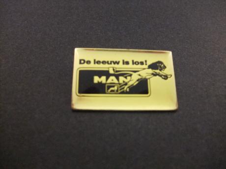 MAN vrachtwagentruck (de leeuw is los) goudkleurig